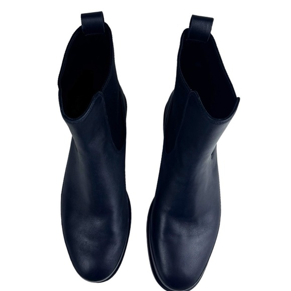 VINCE CECYL BLACK LEATHER PULL ON ANKLE CLASSIC CHELSEA BOOTS - Picture 10 of 15